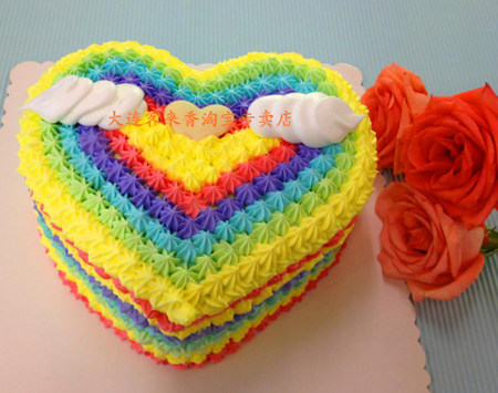心型生日蛋糕图片