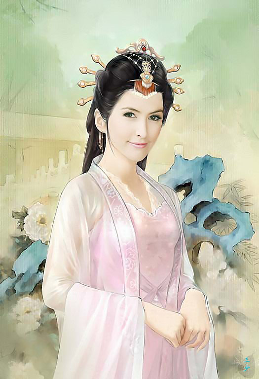 泰国古装女生卡通图片